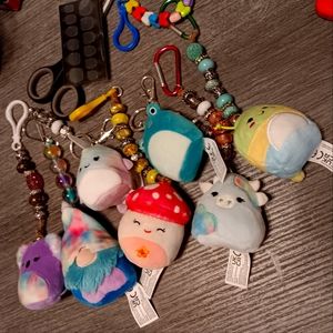 Custom handmade squishmallow keychains